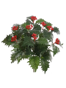 Green Holly Bush x9 With 54 Leaves (Lot of 1) SALE ITEM